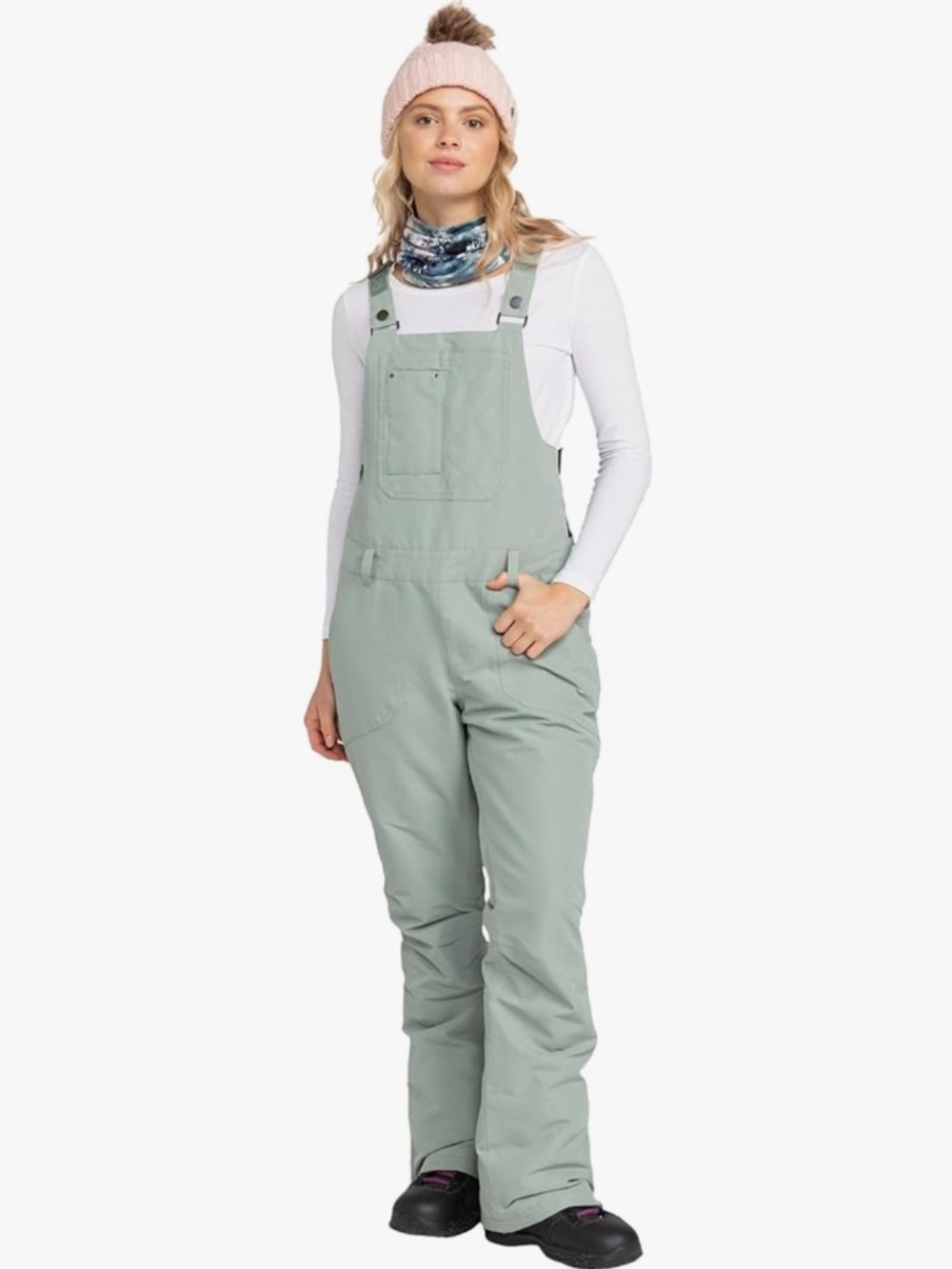 NWOT Roxy Women’s Rising High Ski/Snow Pant Waterproof Stretch Bib Overalls Med